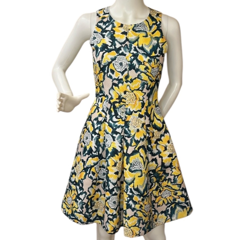 H&M Dress Mini Cottagecore Exposed Zip/structured/Lined/inverted pleats Sz 6